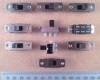 Slide Switch DPDT DPDT-CO Break Before Make Changeover Contact 2P2T