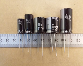 450V High Voltage Capacitor For Valve Tube Radio HT Power Supply Filter 10uF 15uF 22uF 33uF 47uF Panasonic EE