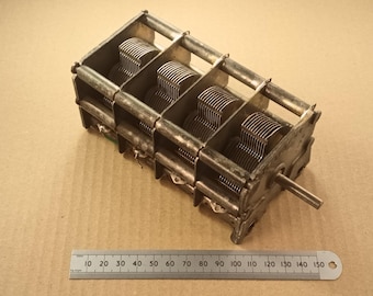 460pF X4 Variable Capacitor Four Gang Air Spaced