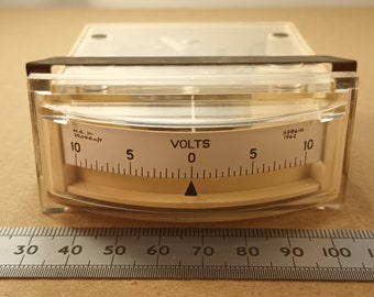 10 Volt DC Center Zero Sideways Pointer Movement Moving Coil Meter 500uA 34 Ohm Native