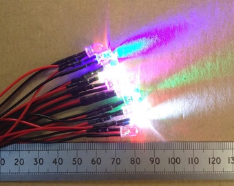 High Brightness LED 12V Volt Pre-Wired 5mm Clear Lights Constant Works 6V To 12V