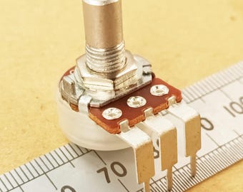 Reverse Logarithmic Potentiometer Vertical PCB Mount 6.3mm 0.25 Inch Round Shaft C VR63