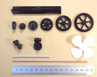 Miniature Plastic Cog Gears Rack Bevel Fan Or 2mm Shaft Mechanical Parts