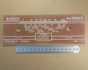 Hacker Mini Herald RP17A Perspex Lucite Radio Tuning Scale