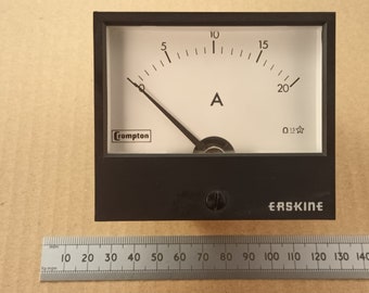 20A D.C. Moving Coil Battery Charge Meter 88mm With Internal Shunt