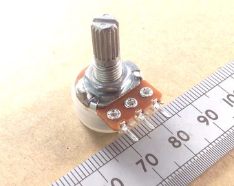 Potentiometer 16mm Linear Taper T18 Splined Shaft B BAS