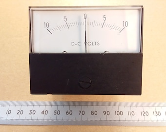 Plus Minus 10V Meter Moving Coil by General Electric +/- 10 Volts