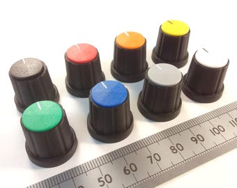 Movable Pointer Cap Control Knob 19mm 6mm Splined T18 Shaft K21 T18