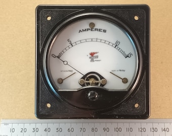 15 Amp Square Aircraft Ammeter A.C. Ampmeter, Alternating Current